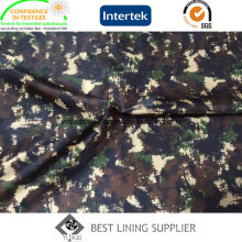 Tissu de doublure de polyester du motif 100 de camouflage imprimé pour la veste des hommes